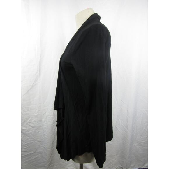 Urban CoCo Black Drape Front Open Cardigan Sweater Size Medium - Picture 7 of 13